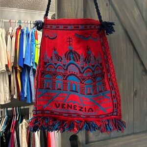 Venezia Red and Blue Tapestry Backpack